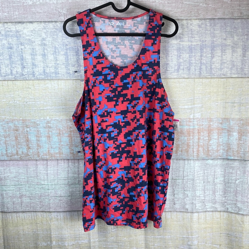 The Rail Red Digital Camo Print Tank Top P3